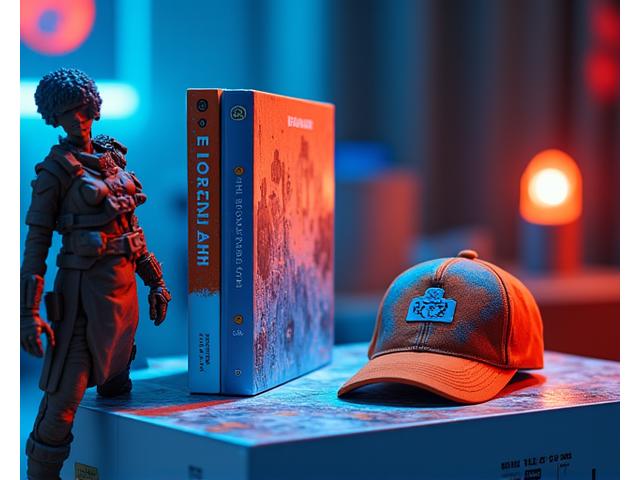 Assortment of limited edition Pixel Hearth collectibles: a detailed character figurine, a vibrant art book, and a premium quality graphic novel displayed beautifully.