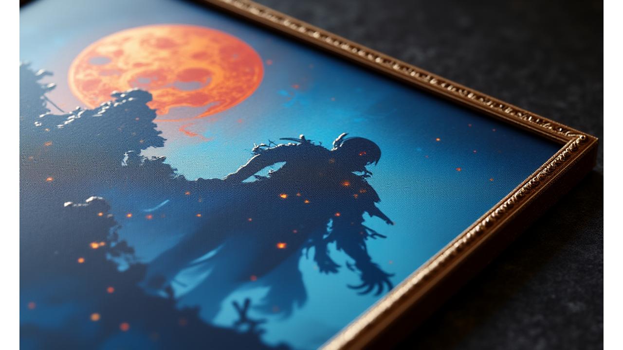 High-resolution detailed art print showcasing a vibrant fantasy landscape with a subtle 'limited edition' watermark and a certificate of authenticity partially visible.